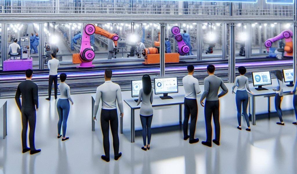 Optimized production line layout using ai simulations